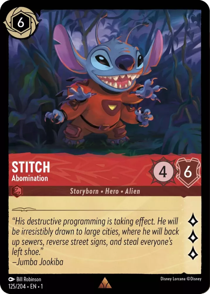Disney Lorcana - 1TFC - 125 - Stitch - Abomination - Singles - The First Chapter