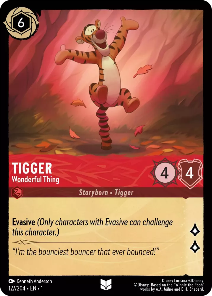 Disney Lorcana - 1TFC - 127 - Tigger - Wonderful Thing - Singles - The First Chapter