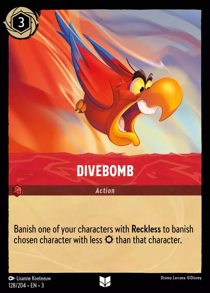 Disney Lorcana - 3INK - 128 - Divebomb - Foil - Singles - Into the Inklands
