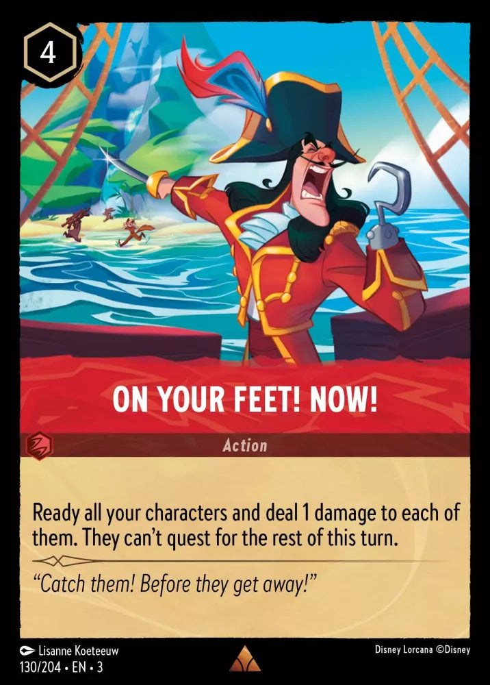 Disney Lorcana - 3INK - 130 - On Your Feet! Now! - Foil - Singles - Into the Inklands