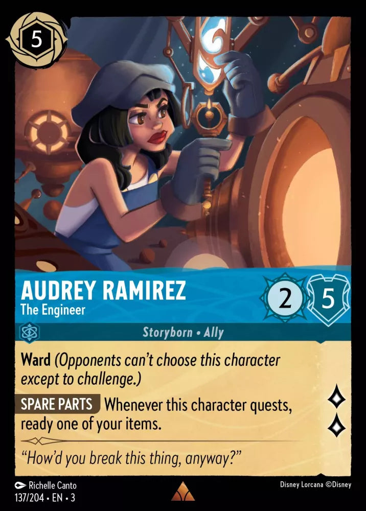 Disney Lorcana - 3INK - 137 - Audrey Ramirez - The Engineer - Singles - Into the Inklands