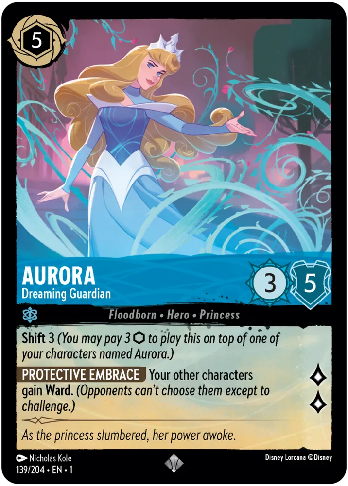 Disney Lorcana - 1TFC - 139 - Aurora - Dreaming Guardian - Singles - The First Chapter