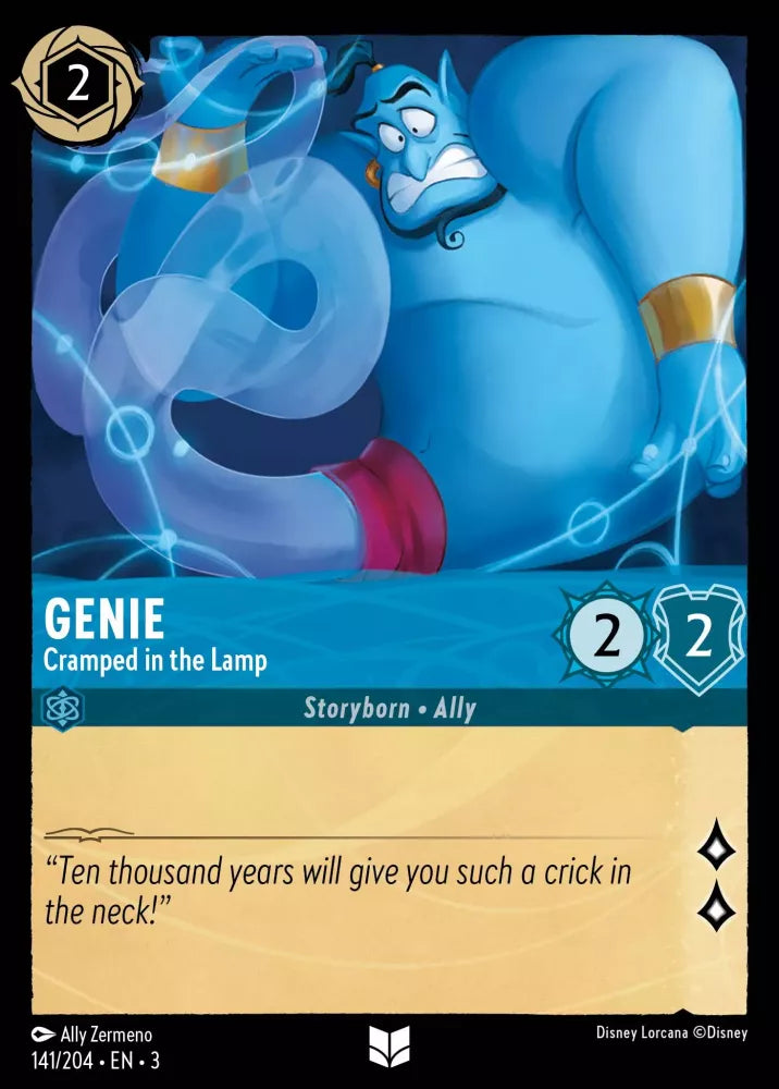 Disney Lorcana - 3INK - 141 - Genie - Cramped in the Lamp - Singles - Into the Inklands