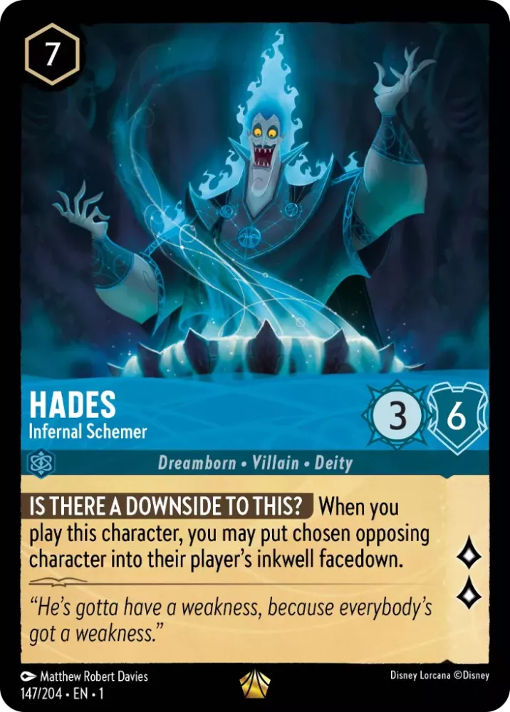 Disney Lorcana - 1TFC - 147 - Hades - Infernal Schemer - Singles - The First Chapter