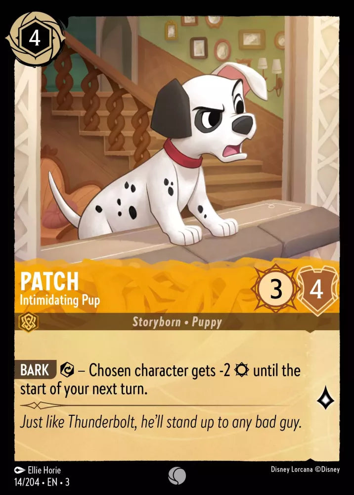 Disney Lorcana - 3INK - 014 - Patch - Intimidating Pup - Singles - Into the Inklands