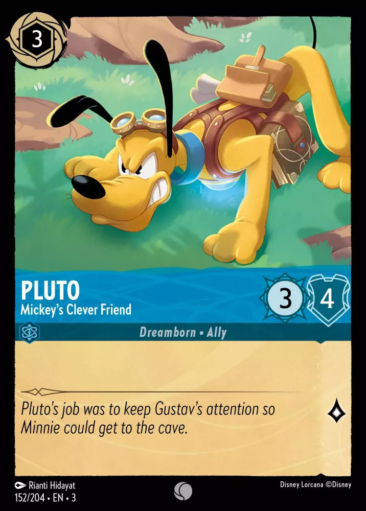 Disney Lorcana - 3INK - 152 - Pluto - Mickey's Clever Friend - Singles - Into the Inklands