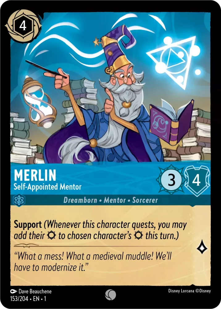 Disney Lorcana - 1TFC - 153 - Merlin - Self-Appointed Mentor - Singles - The First Chapter
