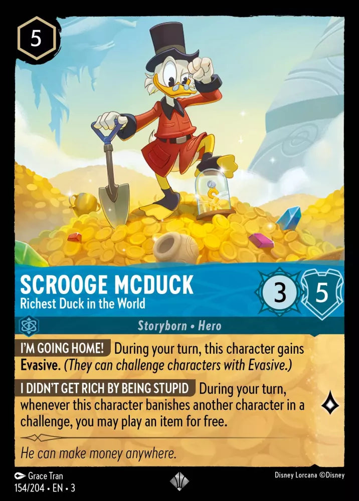 Disney Lorcana - 3INK - 154 - Scrooge McDuck - Richest Duck in the World - Singles - Into the Inklands