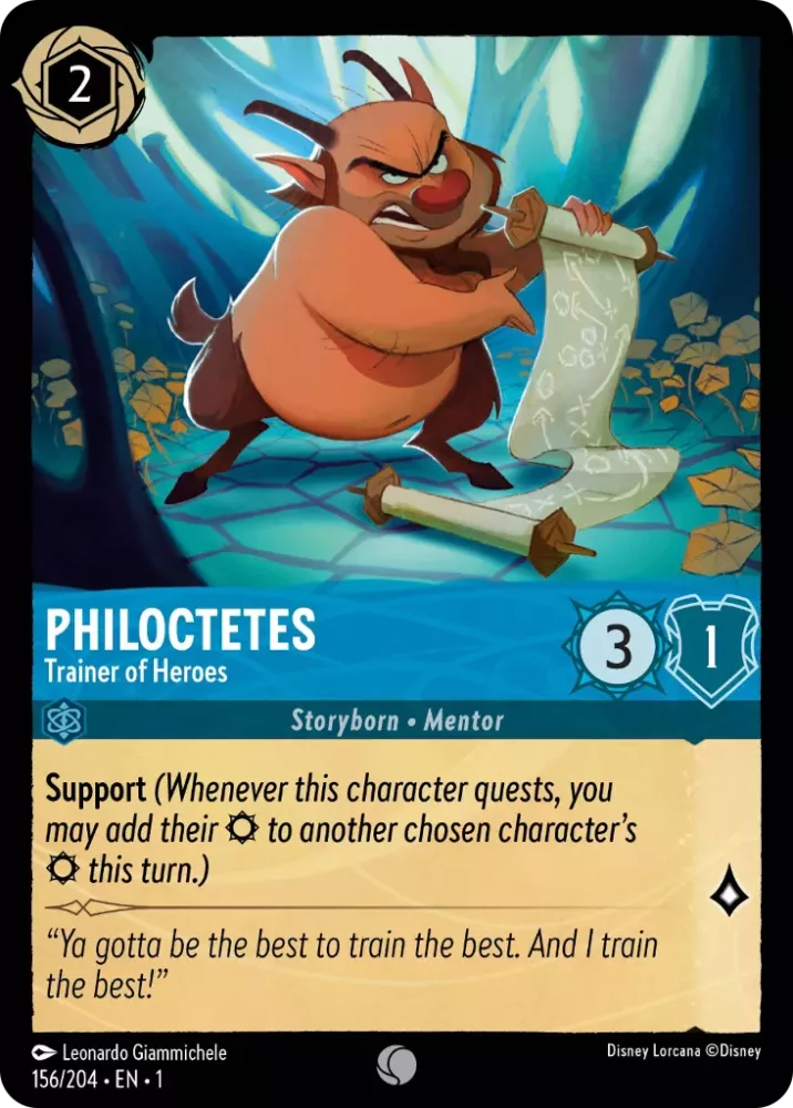 Disney Lorcana - 1TFC - 156 - Philoctetes - Trainer of Heroes - Singles - The First Chapter