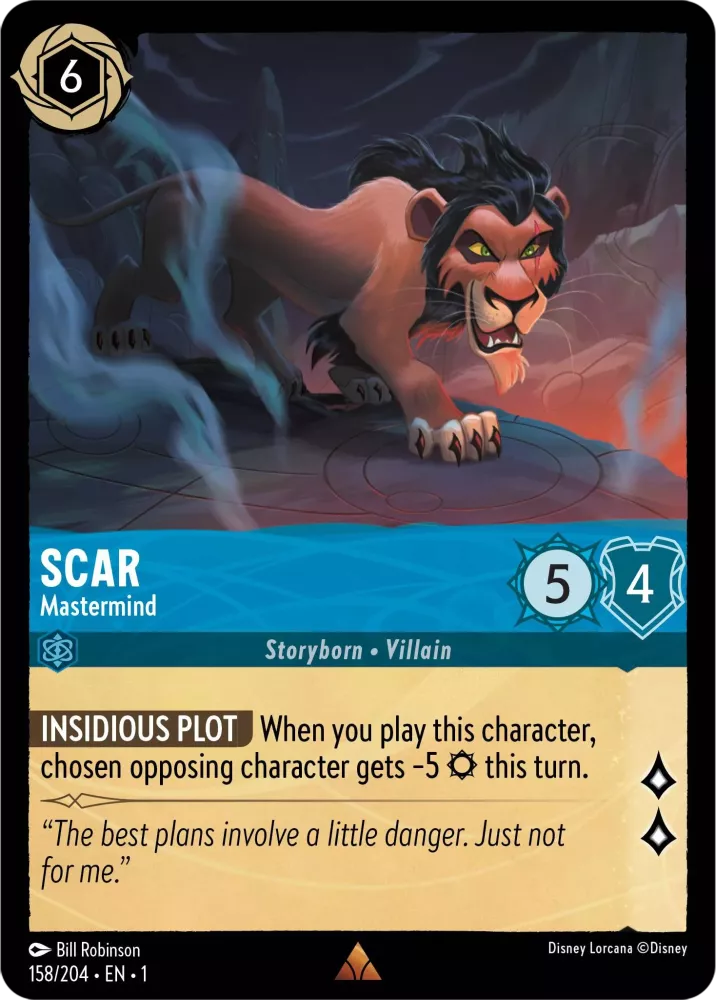 Disney Lorcana - 1TFC - 158 - Scar - Mastermind - Foil - Singles - The First Chapter