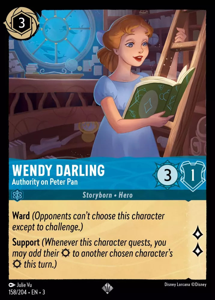 Disney Lorcana - 3INK - 158 - Wendy Darling - Authority on Peter Pan - Singles - Into the Inklands