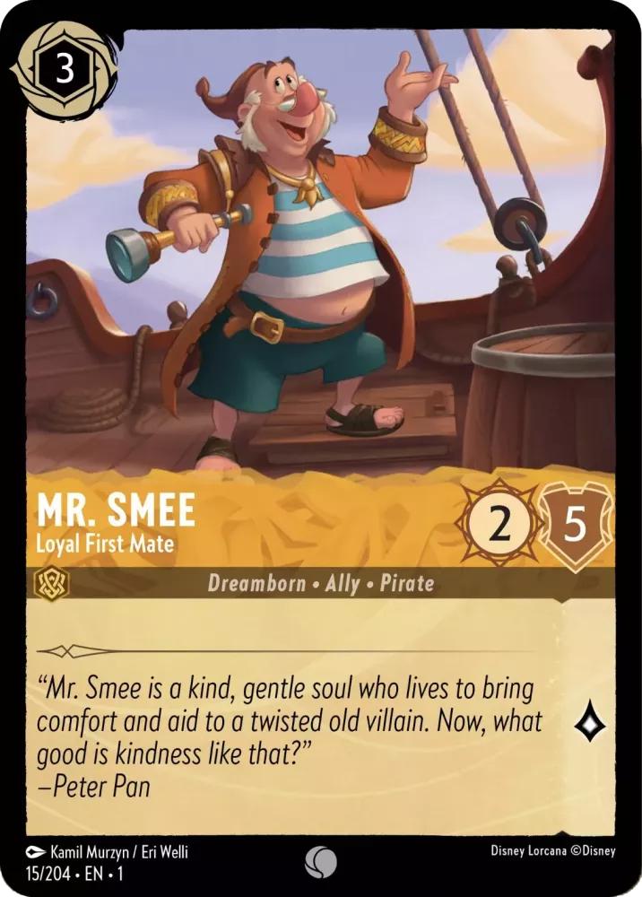 Disney Lorcana - 1TFC - 015 - Mr. Smee - Loyal First Mate - Foil - Singles - The First Chapter