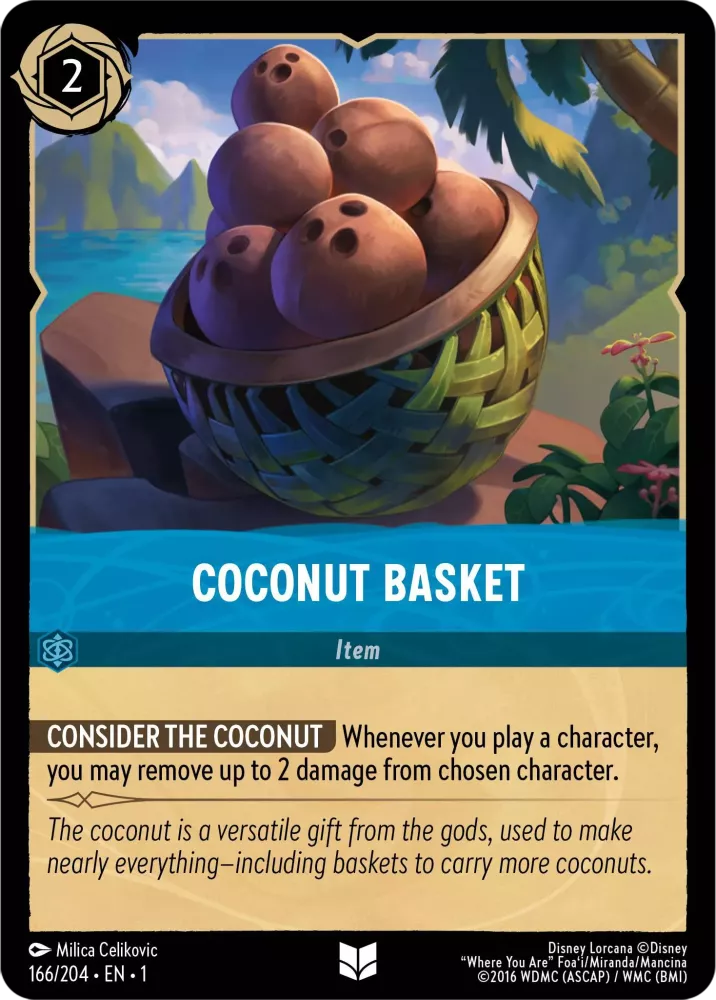 Disney Lorcana - 1TFC - 166 - Coconut Basket - Singles - The First Chapter