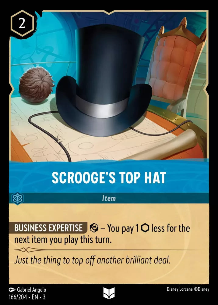 Disney Lorcana - 3INK - 166 - Scrooge's Top Hat - Singles - Into the Inklands