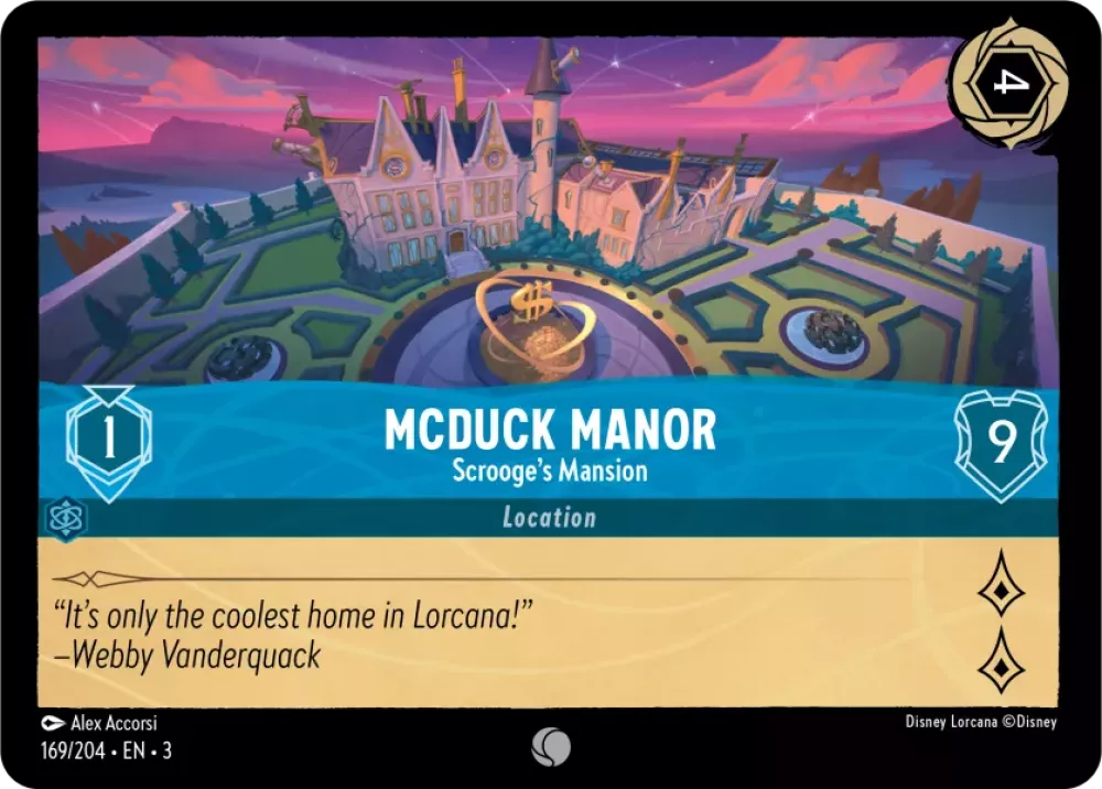 Disney Lorcana - 3INK - 169 - McDuck Manor - Scrooge's Mansion - Singles - Into the Inklands