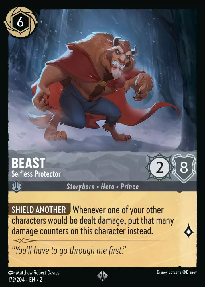 Disney Lorcana - 2ROF - 172 - Beast - Selfless Protector - Singles - Rise of the Floodborn