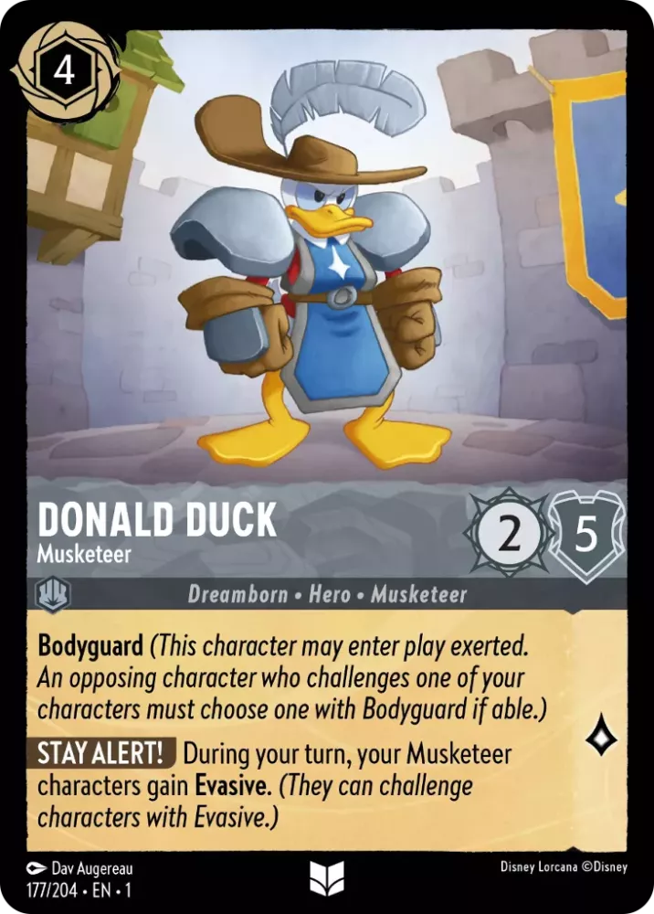 Disney Lorcana - 1TFC - 177 - Donald Duck - Musketeer - Foil - Singles - The First Chapter