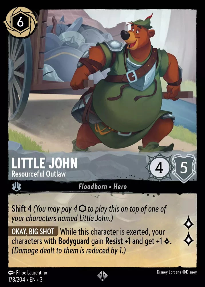 Disney Lorcana - 3INK - 178 - Little John - Resourceful Outlaw - Singles - Into the Inklands