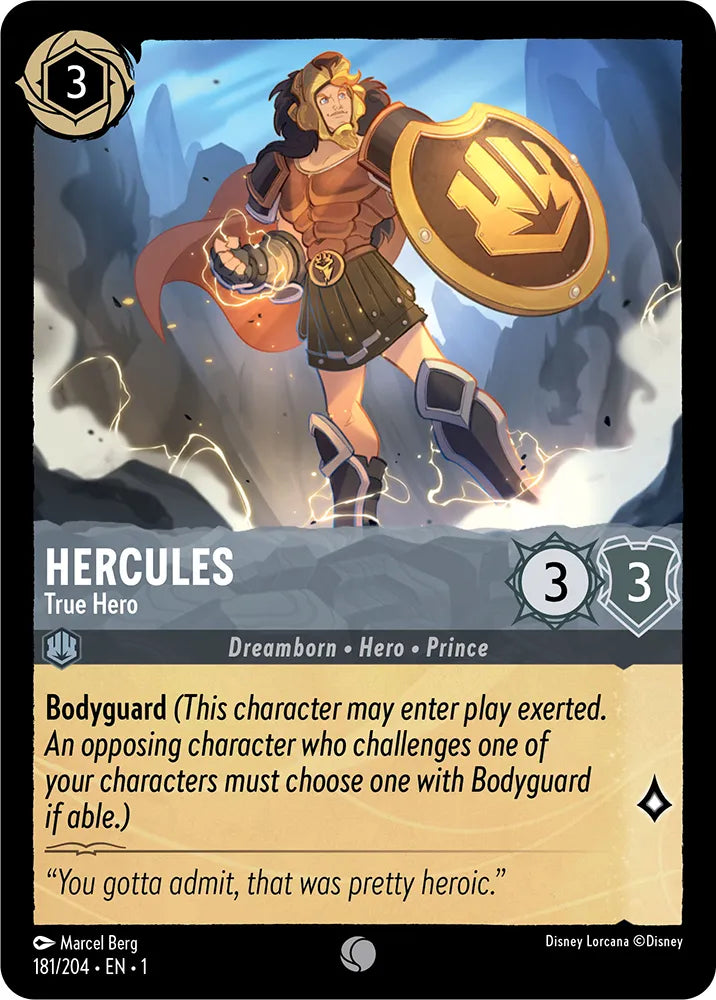 Disney Lorcana - 1TFC - 181 - Hercules - True Hero - Singles - The First Chapter