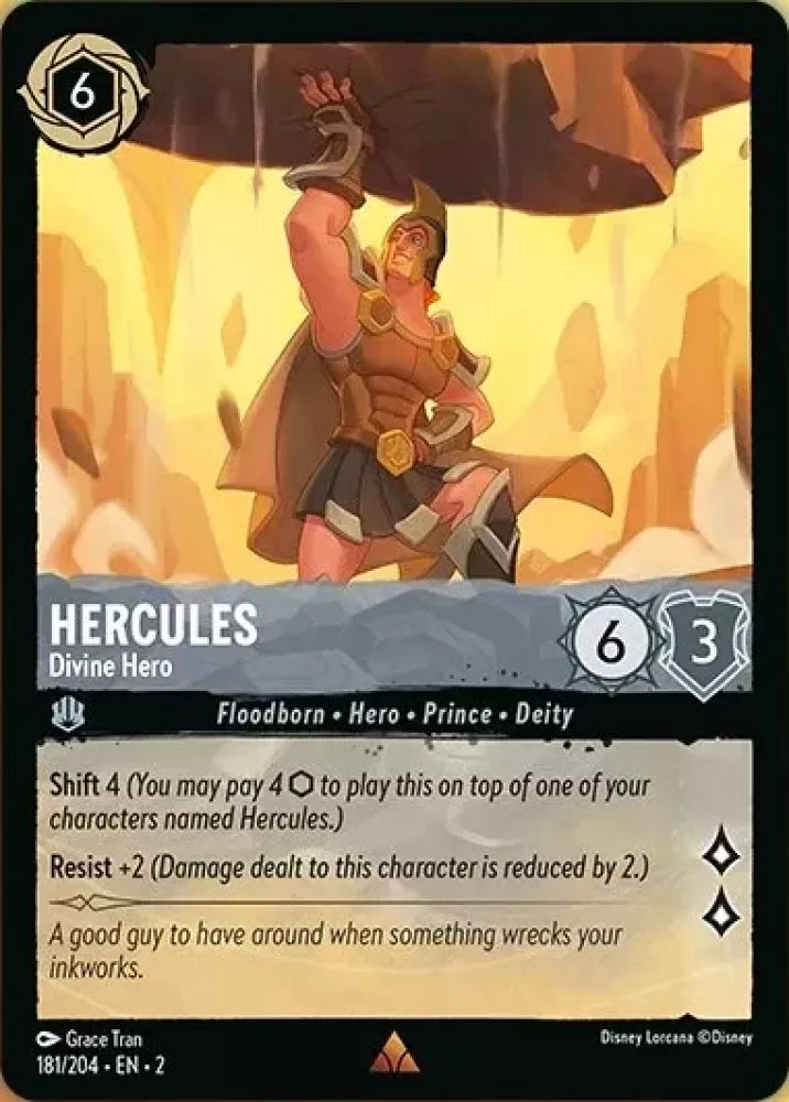 Disney Lorcana - 2ROF - 181 - Hercules - Divine Hero - Singles - Rise of the Floodborn
