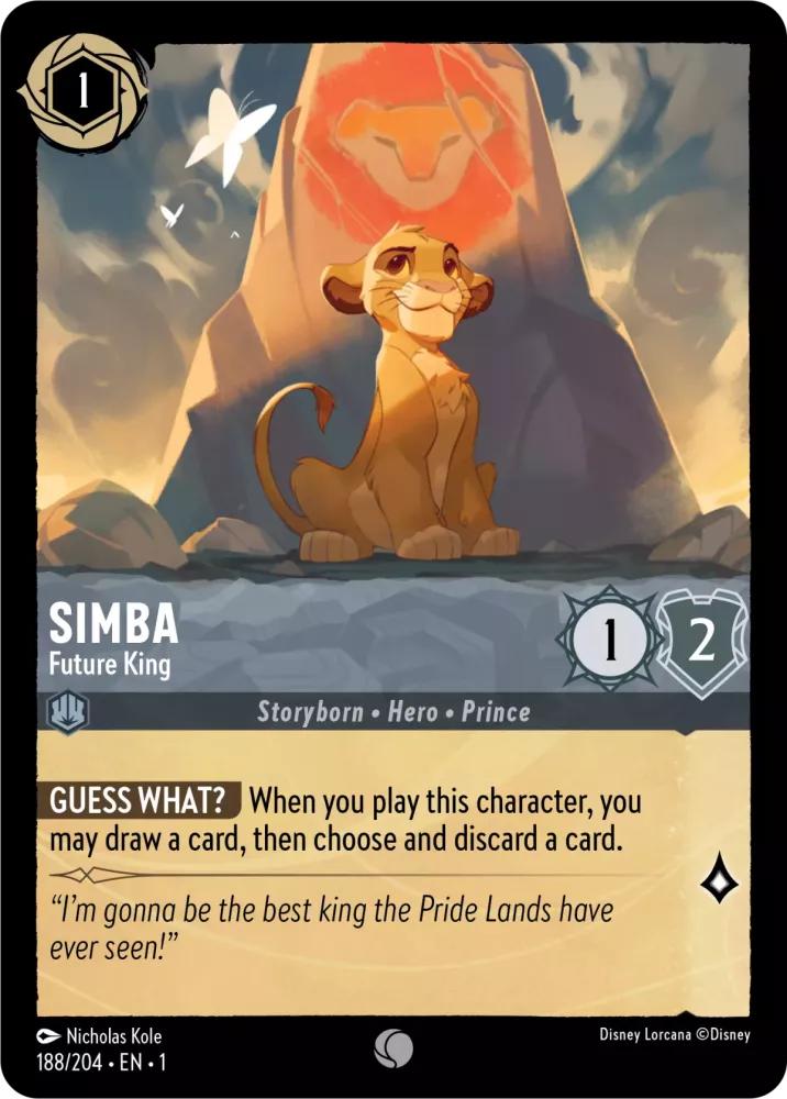 Disney Lorcana - 1TFC - 188 - Simba - Future King - Foil - Singles - The First Chapter
