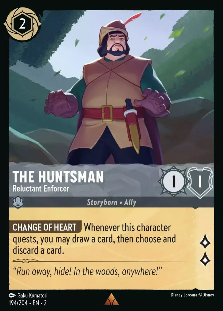 Disney Lorcana - 2ROF - 194 - The Huntsman - Reluctant Enforcer - Singles - Rise of the Floodborn