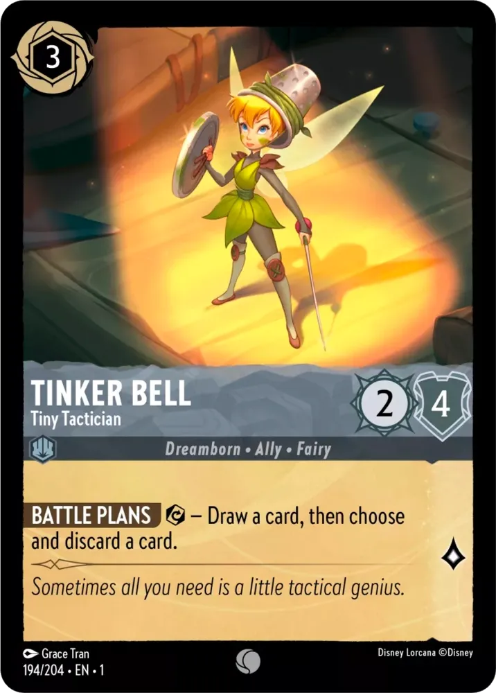 Disney Lorcana - 1TFC - 194 - Tinker Bell - Tiny Tactician - Singles - The First Chapter