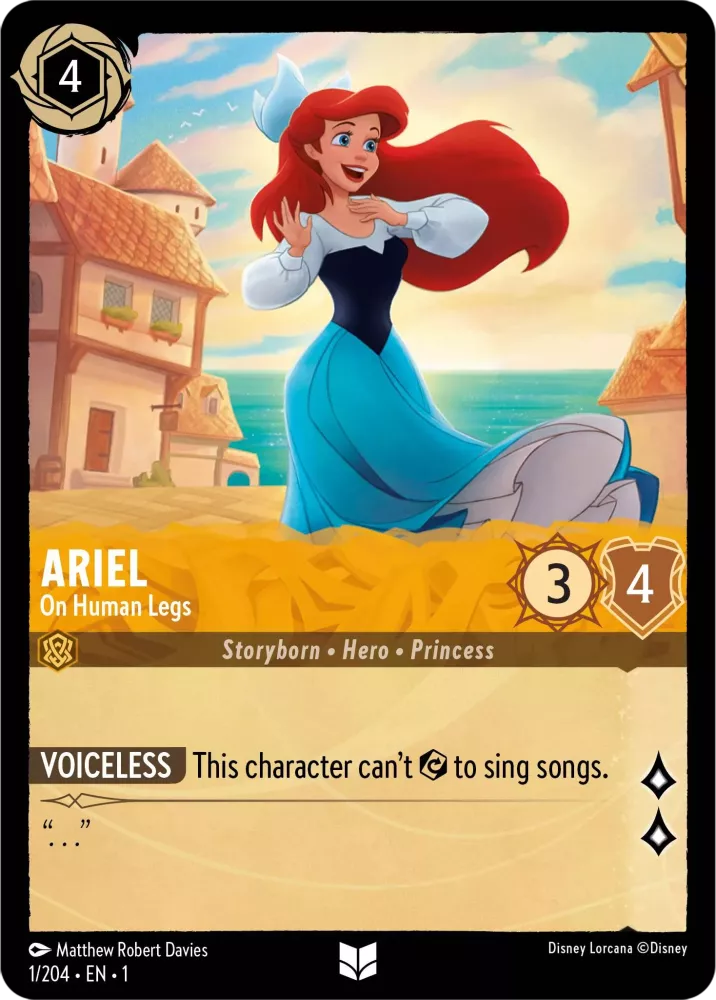 Disney Lorcana - 1TFC - 001 - Ariel - On Human Legs - Foil - Singles - The First Chapter
