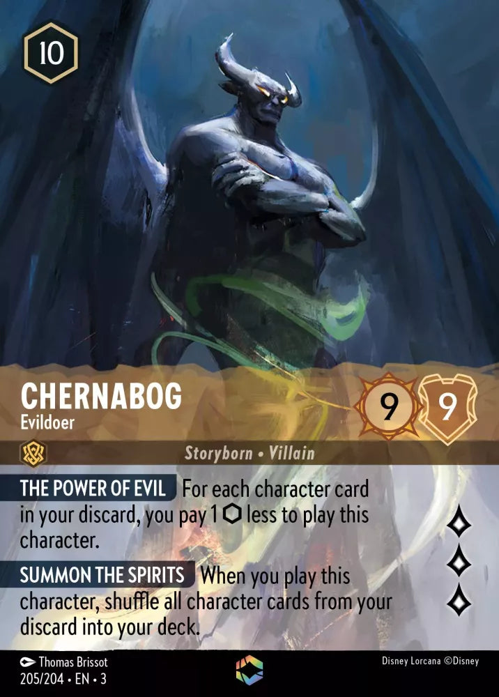 Disney Lorcana - 3INK - 205 - Chernabog - Evildoer - Singles - Into the Inklands