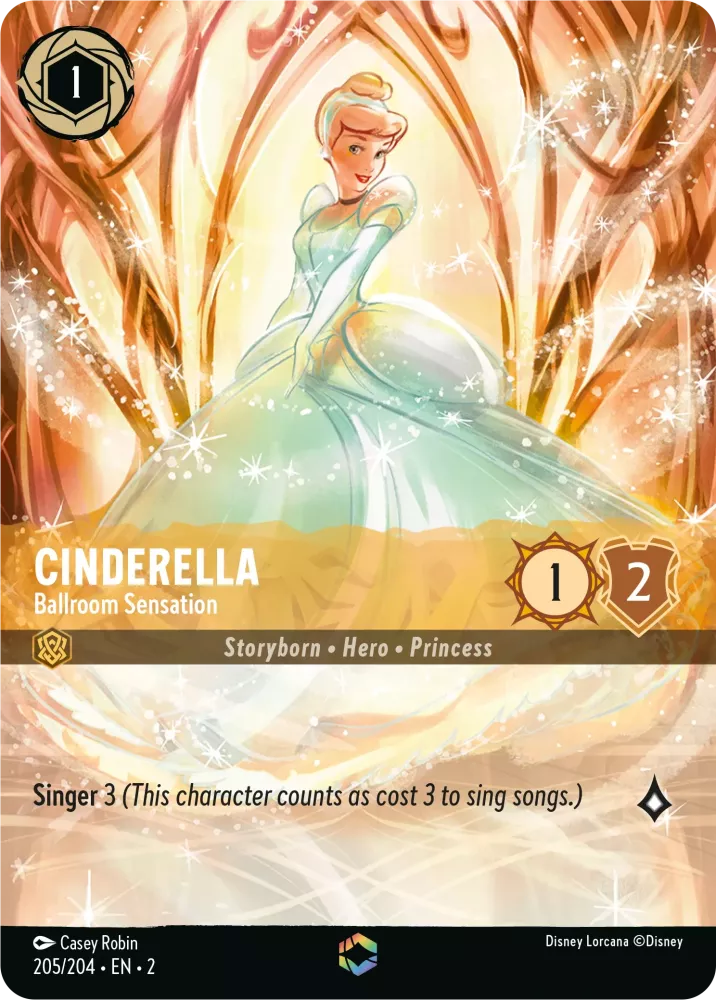 Disney Lorcana - 2ROF - 205 - Cinderella - Ballroom Sensation - Singles - Rise of the Floodborn