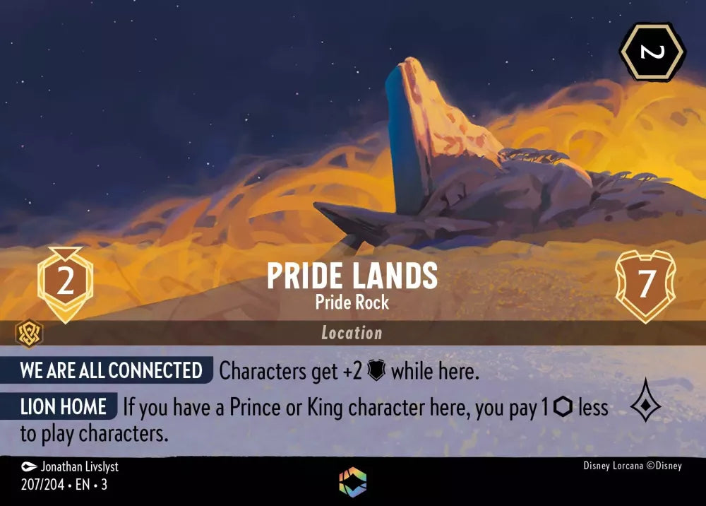 Disney Lorcana - 3INK - 207 - Pride Lands - Pride Rock - Singles - Into the Inklands