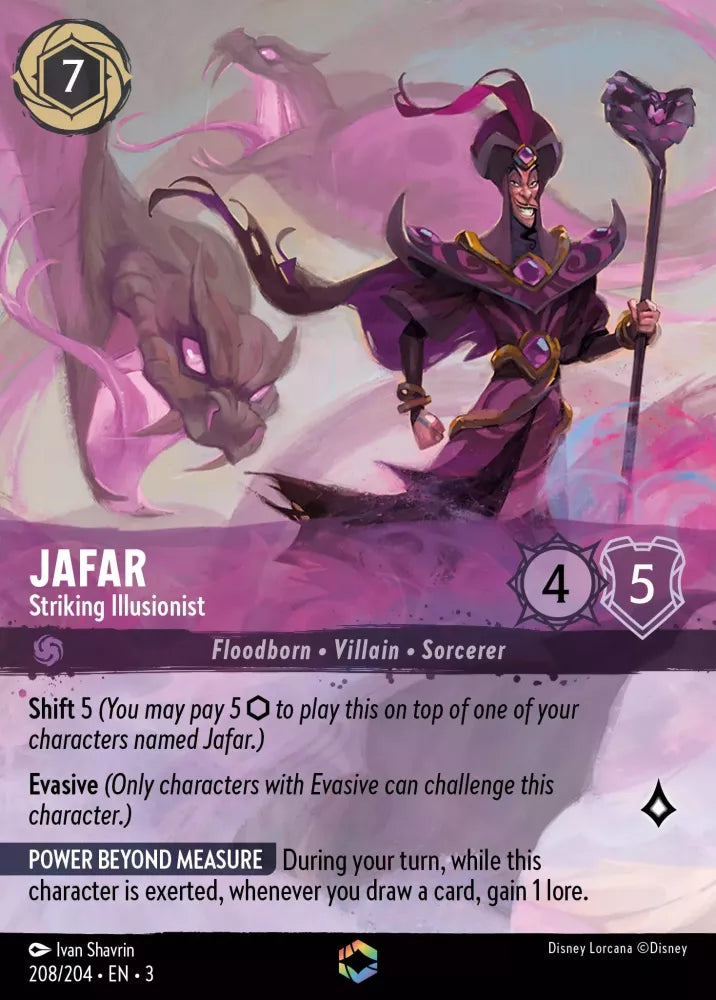 Disney Lorcana - 3INK - 208 - Jafar - Striking Illusionist - Singles - Into the Inklands
