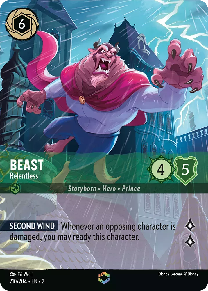 Disney Lorcana - 2ROF - 210 - Beast - Relentless - Singles - Rise of the Floodborn
