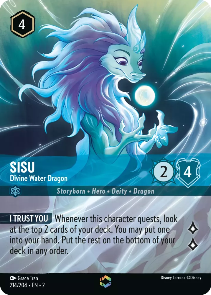 Disney Lorcana - 2ROF - 214 - Sisu - Divine Water Dragon - Singles - Rise of the Floodborn