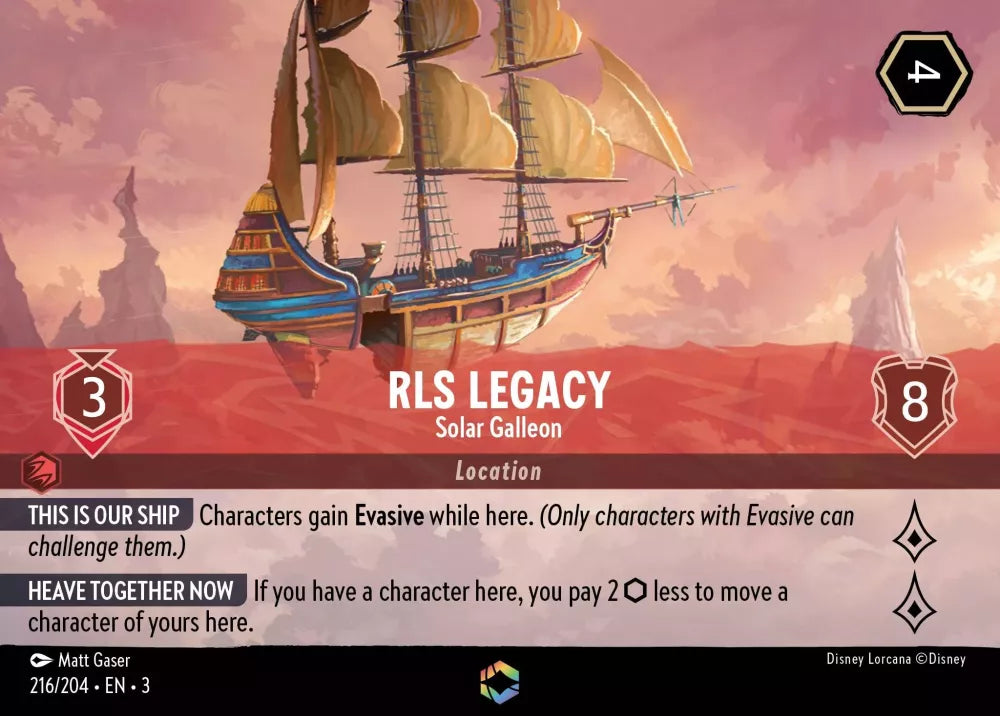 Disney Lorcana - 3INK - 216 - RLS Legacy - Solar Galleon - Singles - Into the Inklands