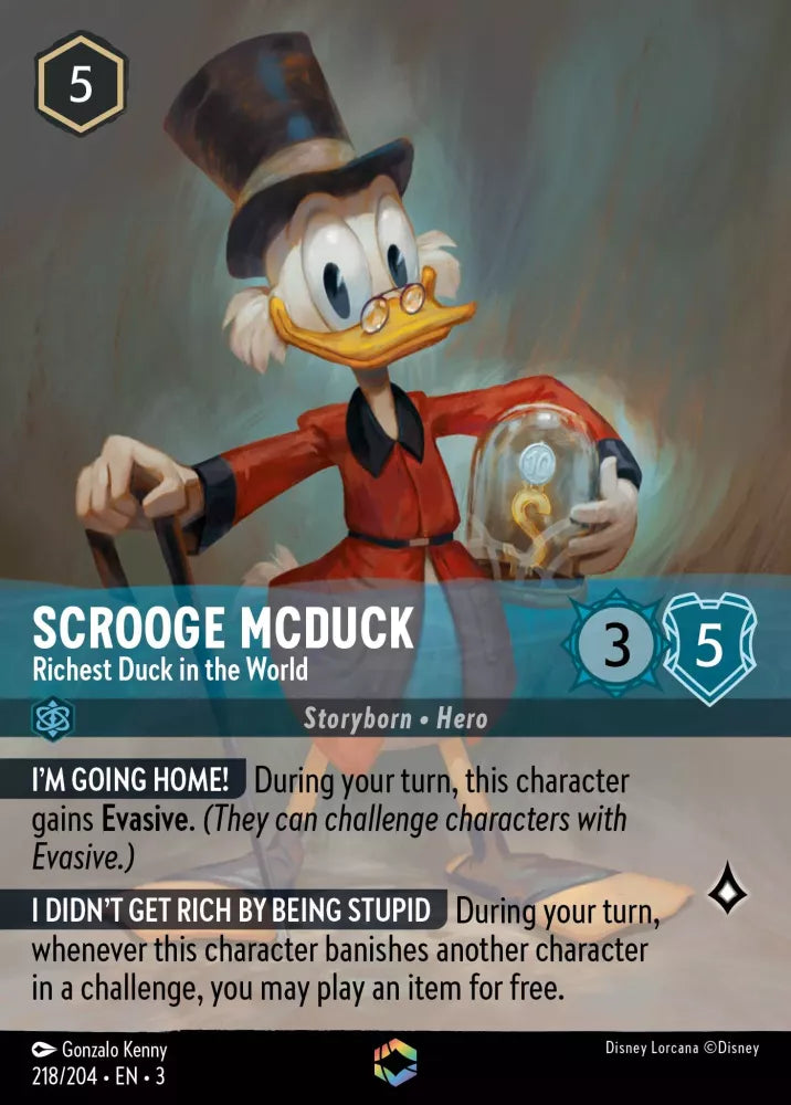 Disney Lorcana - 3INK - 218 - Scrooge McDuck - Richest Duck in the World - Singles - Into the Inklands