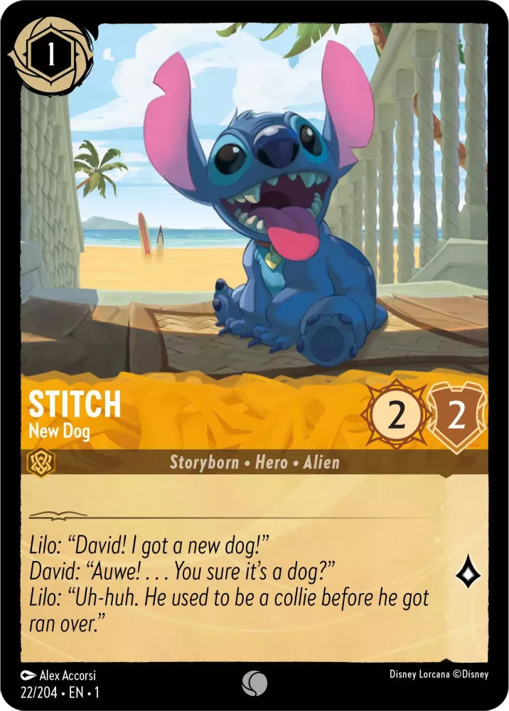 Disney Lorcana - 1TFC - 022 - Stitch - New Dog - Singles - The First Chapter