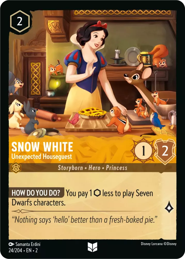 Disney Lorcana - 2ROF - 024 - Snow White - Unexpected Houseguest - Singles - Rise of the Floodborn