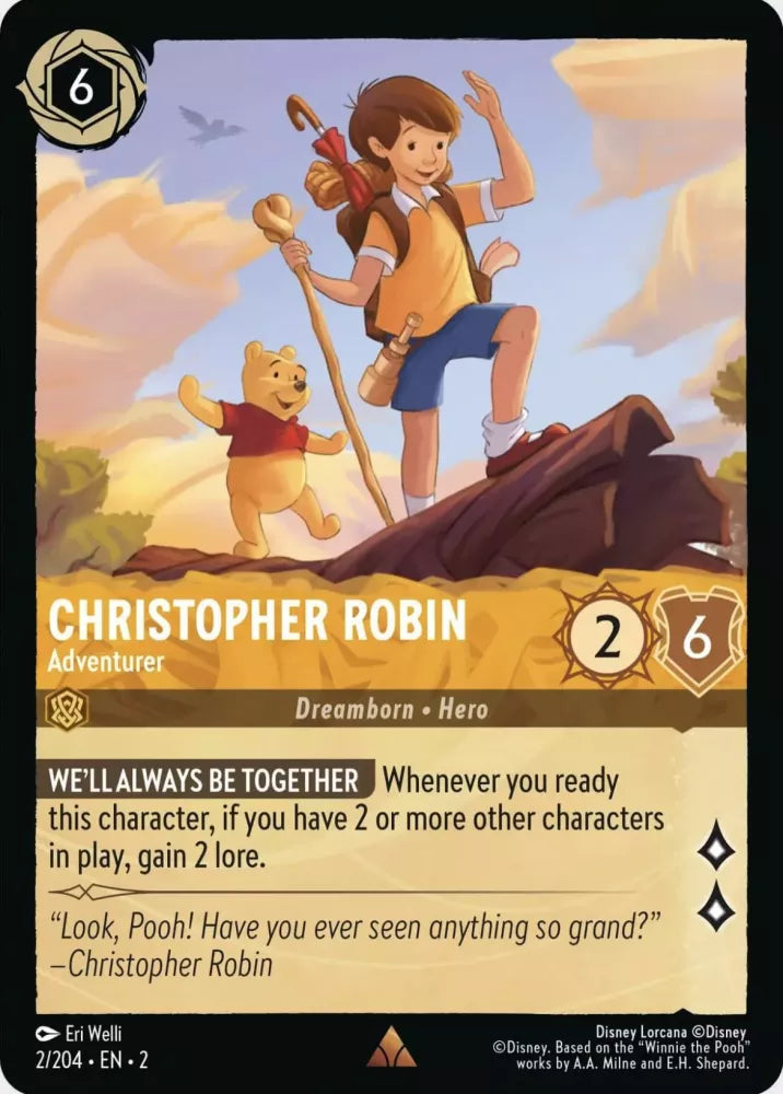 Disney Lorcana - 2ROF - 002 - Christopher Robin - Adventurer - Singles - Rise of the Floodborn