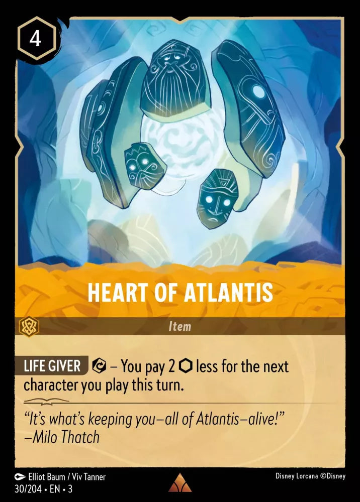 Disney Lorcana - 3INK - 030 - Heart of Atlantis - Foil - Singles - Into the Inklands