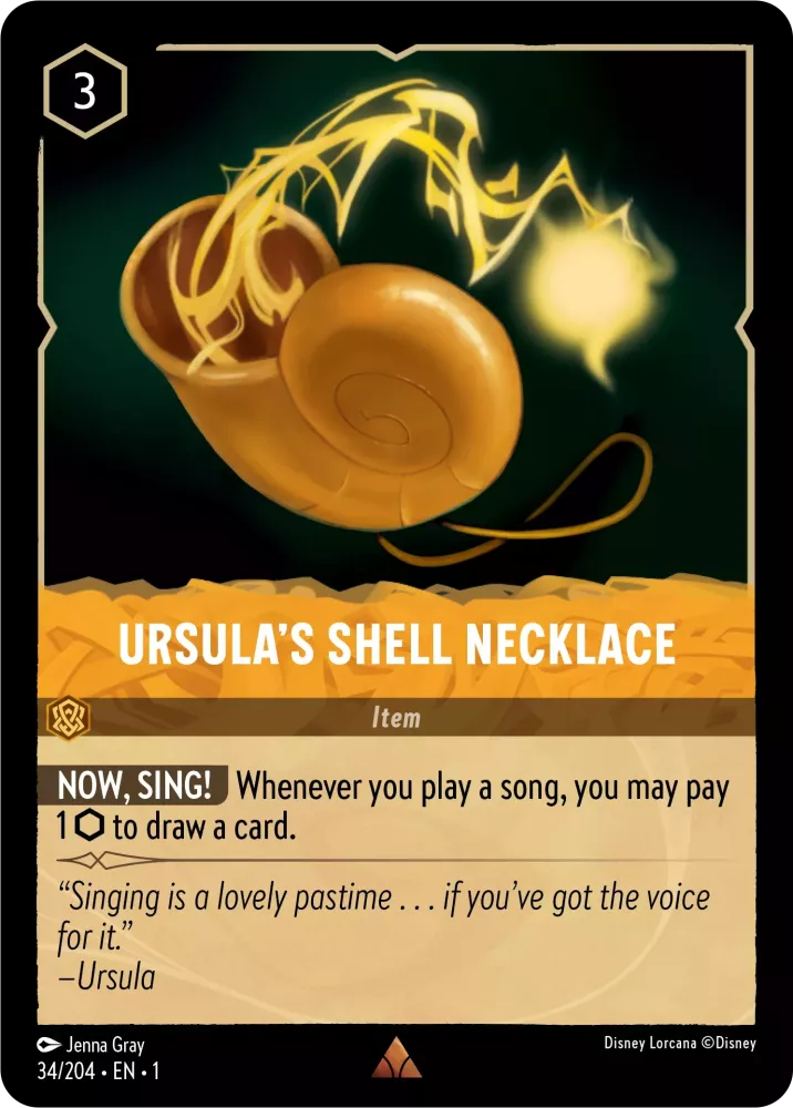 Disney Lorcana - 1TFC - 034 - Ursula's Shell Necklace - Singles - The First Chapter