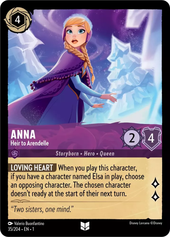 Disney Lorcana - 1TFC - 035 - Anna - Heir to Arendelle - Foil - Singles - The First Chapter