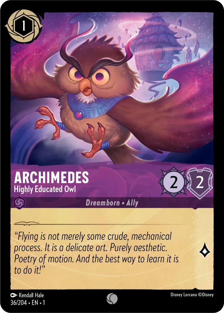 Disney Lorcana - 1TFC - 036 - Archimedes - Highly Educated Owl - Singles - The First Chapter