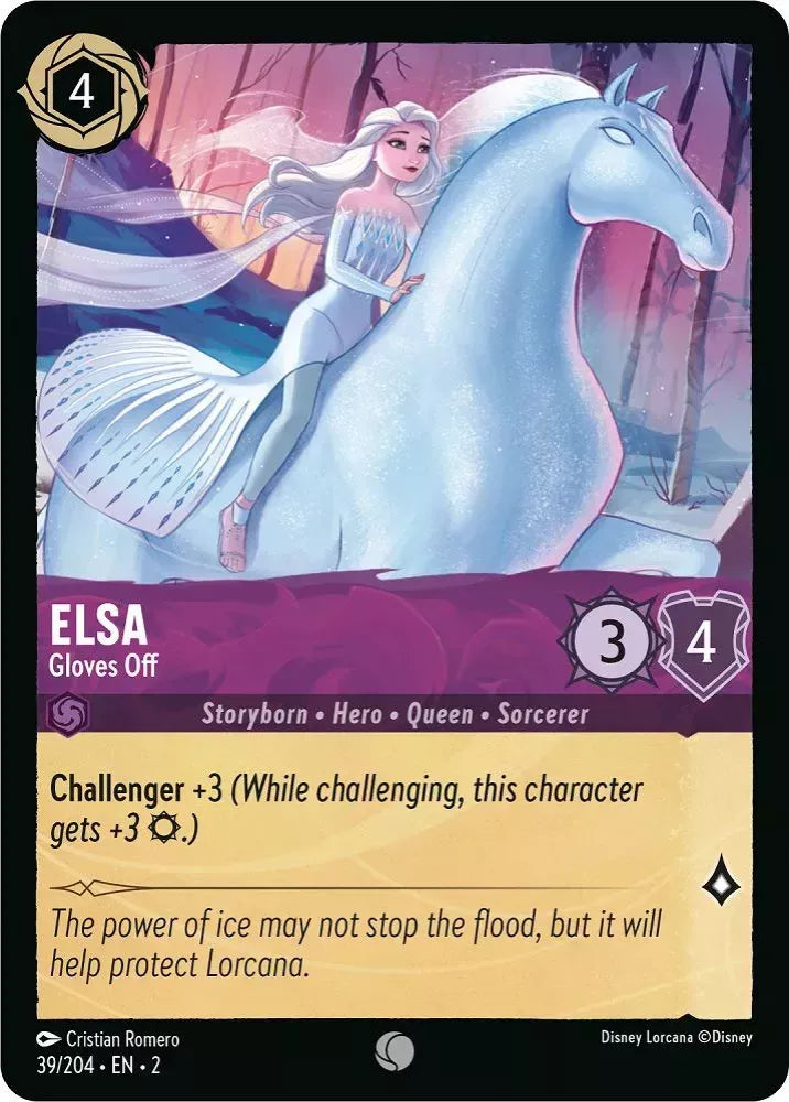 Disney Lorcana - 2ROF - 039 - Elsa - Gloves Off - Foil - Singles - Rise of the Floodborn