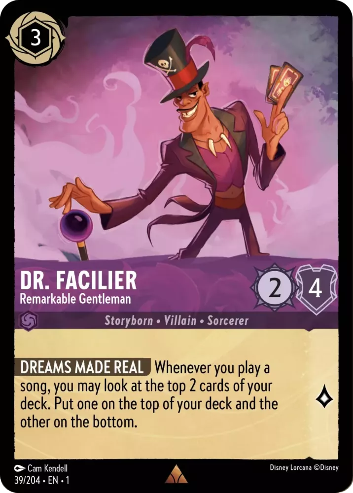 Disney Lorcana - 1TFC - 039 - Dr. Facilier - Remarkable Gentleman - Singles - The First Chapter