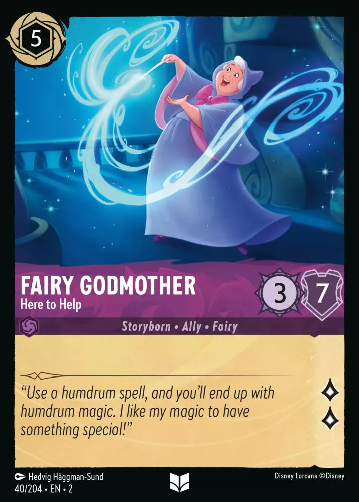 Disney Lorcana - 2ROF - 040 - Fairy Godmother - Here to Help - Singles - Rise of the Floodborn