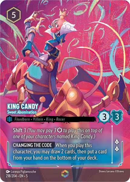 Disney Lorcana - 5SSK - 218 - King Candy - Sweet Abomination - Singles - Shimmering Skies