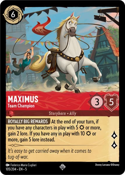 Disney Lorcana - 5SSK - 105 - Maximus - Team Champion - Singles - Shimmering Skies
