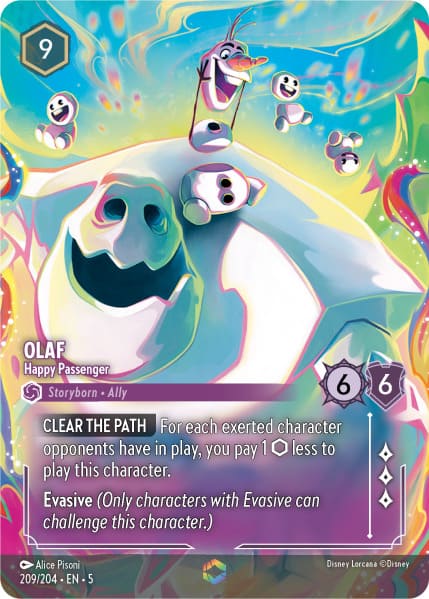 Disney Lorcana - 5SSK - 209 - Olaf - Happy Passenger - Singles - Shimmering Skies