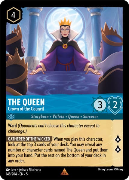 Disney Lorcana - 5SSK - 148 - The Queen - Crown of the Councel - Singles - Shimmering Skies